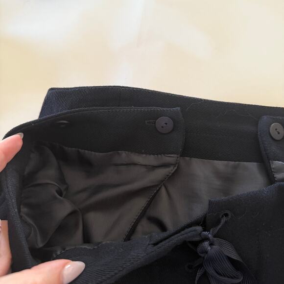 90s Vintage LAUREN RALPH LAUREN Made in USA Navy Wool Midi/Maxi Skirt 12 P - Picture 6 of 9